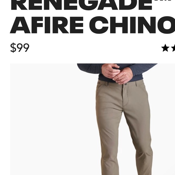 Kuhl Men’s Chino. Stretch fabric Like New Khaki - Picture 5 of 12